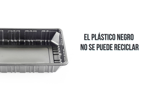 El plástico negro no se puede reciclar