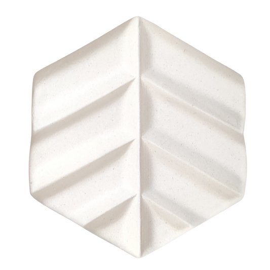 Jabonera de Cerámica Hexágono Blanco