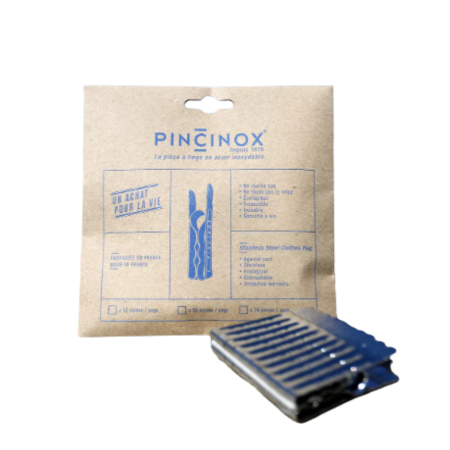 Pinzas para la Ropa de Acero Inoxidable - Pack de 12