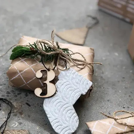 Adornos Navideños de Papel Reciclado - Blanco Lubech Living