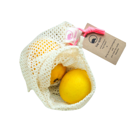 Bolsa de Malla Pequeña de Algodón Orgánico