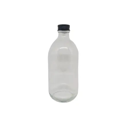 Botella de cristal transparente con tapón rosca - 500ml El Cambio Lógico