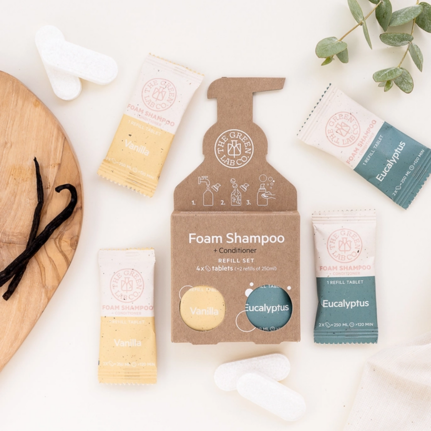 Champú Natural Recargable – Eucalipto y Vainilla