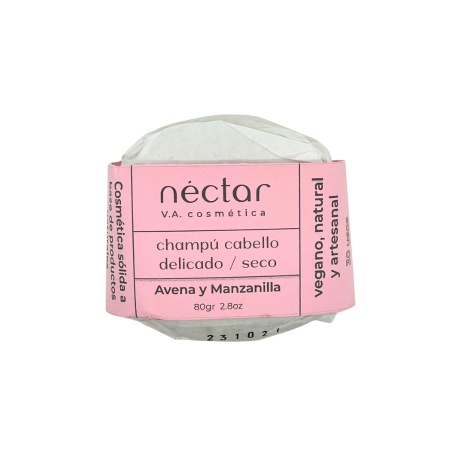Champú sólido para cabello delicado y seco - Néctar Cosmética