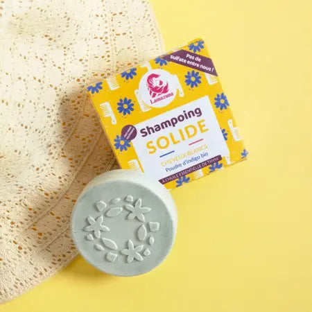Champú sólido para cabello blanco Lamazuna