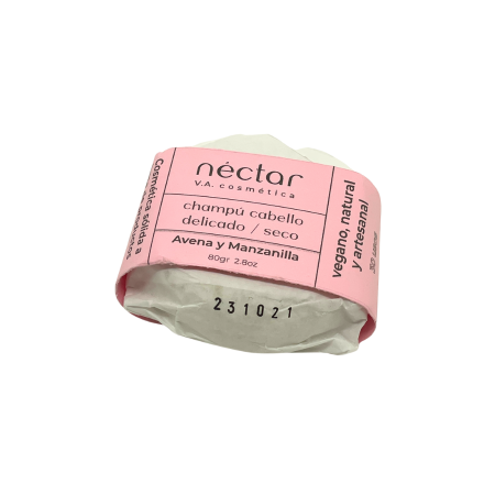 Champú sólido para cabello delicado y seco - Néctar Cosmética