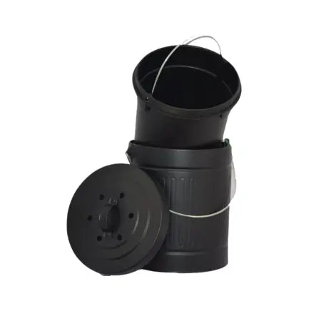 Cubo de Compostaje Negro con Filtro de Carbón - 7L El Cambio Lógico
