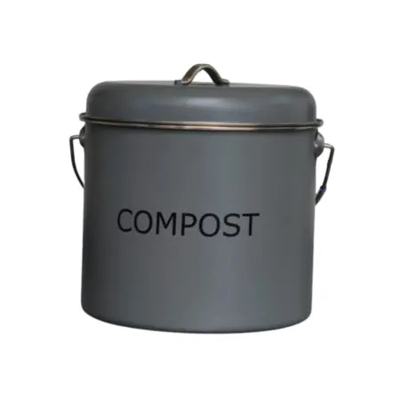 Cubo de Compostaje Gris con Filtro de Carbón - 5L El Cambio Lógico