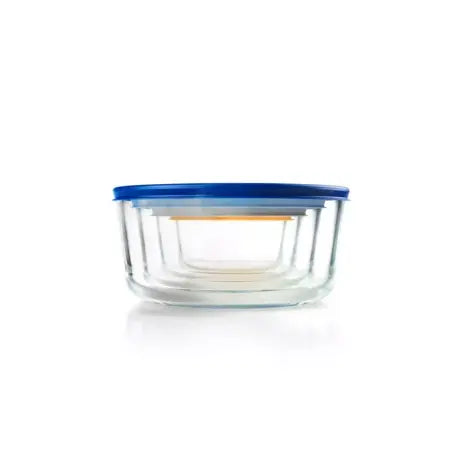 Set de 4 Eco Tapers Rounds IBILI – Borosilicato con Tapa de Plástico Ibili