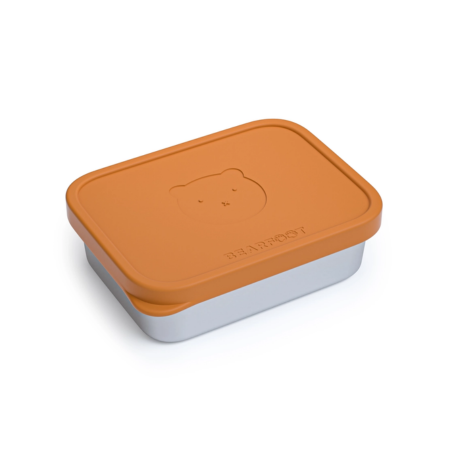 Fiambrera Acero Silicona Compartimentos - Naranja