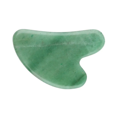 Gua Sha Masajeador Facial de Cuarzo Verde