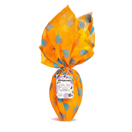 Huevo de chocolate con leche y caramelo salado de Pascua