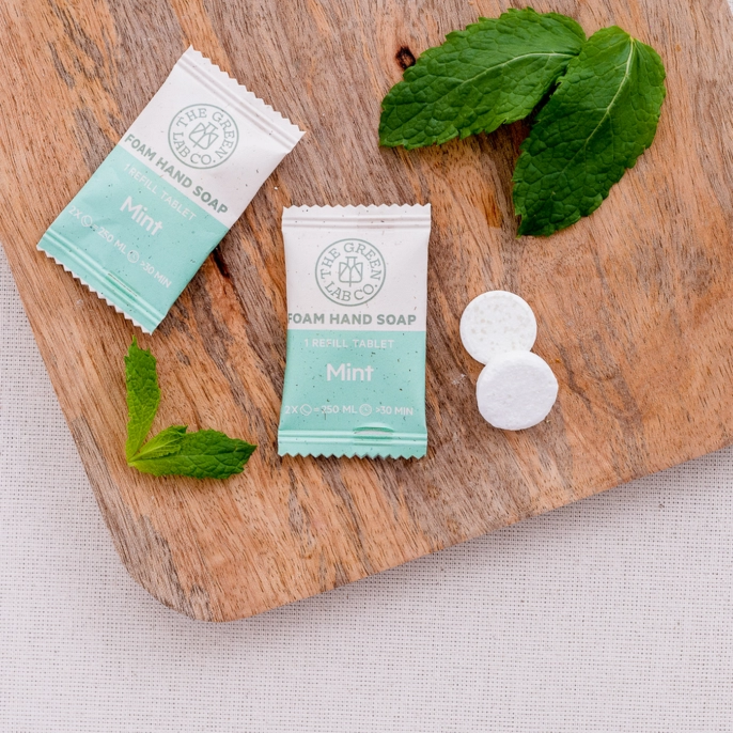 Jabón de manos natural recargable - Menta y Manzanilla