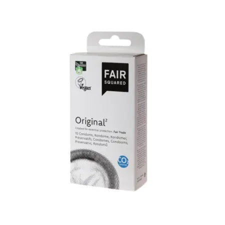 Preservativos naturales y veganos, Original - Caja de 10 Fair Squared