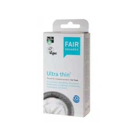Preservativos naturales y veganos, Ultrafino - Caja de 10 Fair Squared