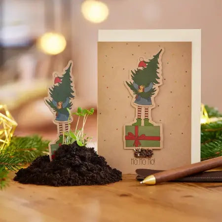 Postal navideño plantable - Árbol de Navidad TDJ