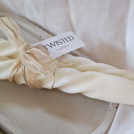 Vela de cera de soja twisted