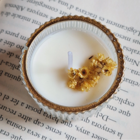 Vela artesanal de cera de soja - Naranja Dulce y Salvia