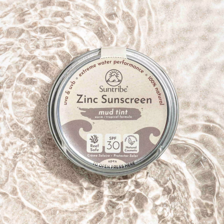 Suntribe Natural Mineral Face & Sport Zinc Protector Solar Tinte de barro - Factor 30