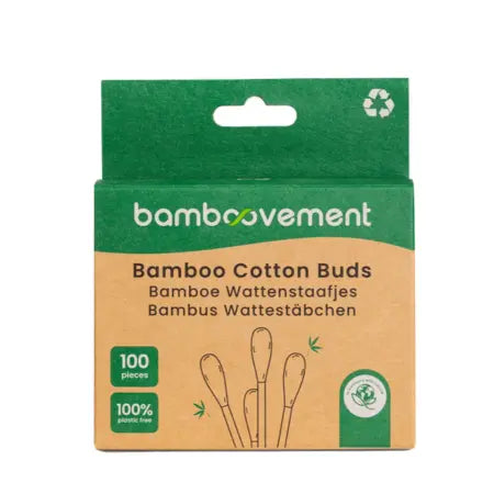 Bastoncillos de Bambú y Algodón Orgánico Bamboovement