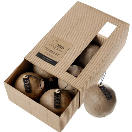 Bolas de Navidad Recicladas - Beige