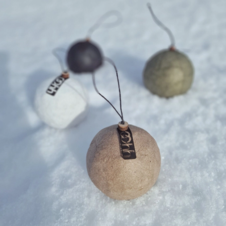 Bolas de Navidad Recicladas - Blanco