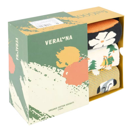 Calcentines Algodon Organico Caja Regalo Mujer