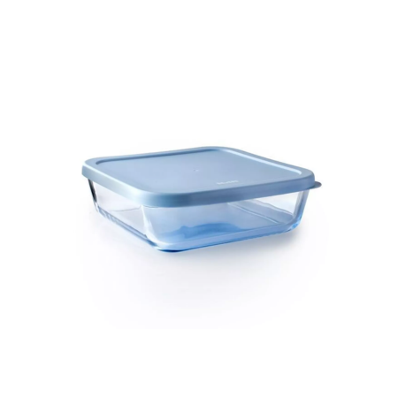 Set de 3 Tapers Cuadrados Eco IBILI – Borosilicato con Tapa de Plástico