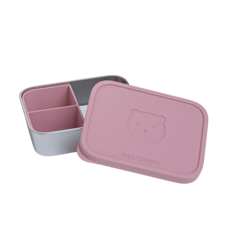 Fiambrera Acero Silicona con Compartimentos - Rosa