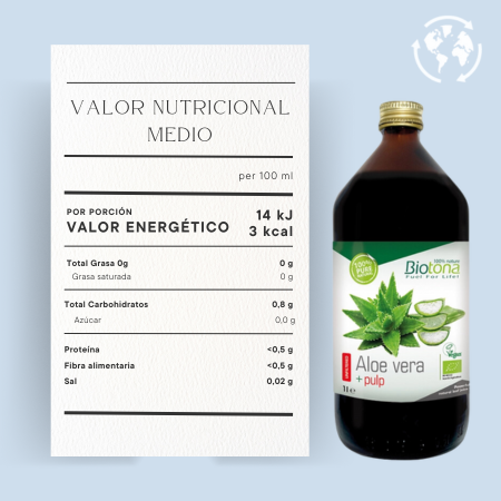 Jugo de Aloe Vera con Pulpa BIO - 1L