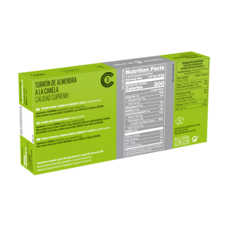 Turron Vegano de Almendra Canela